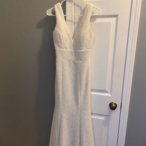 Elegant white sparkly dress